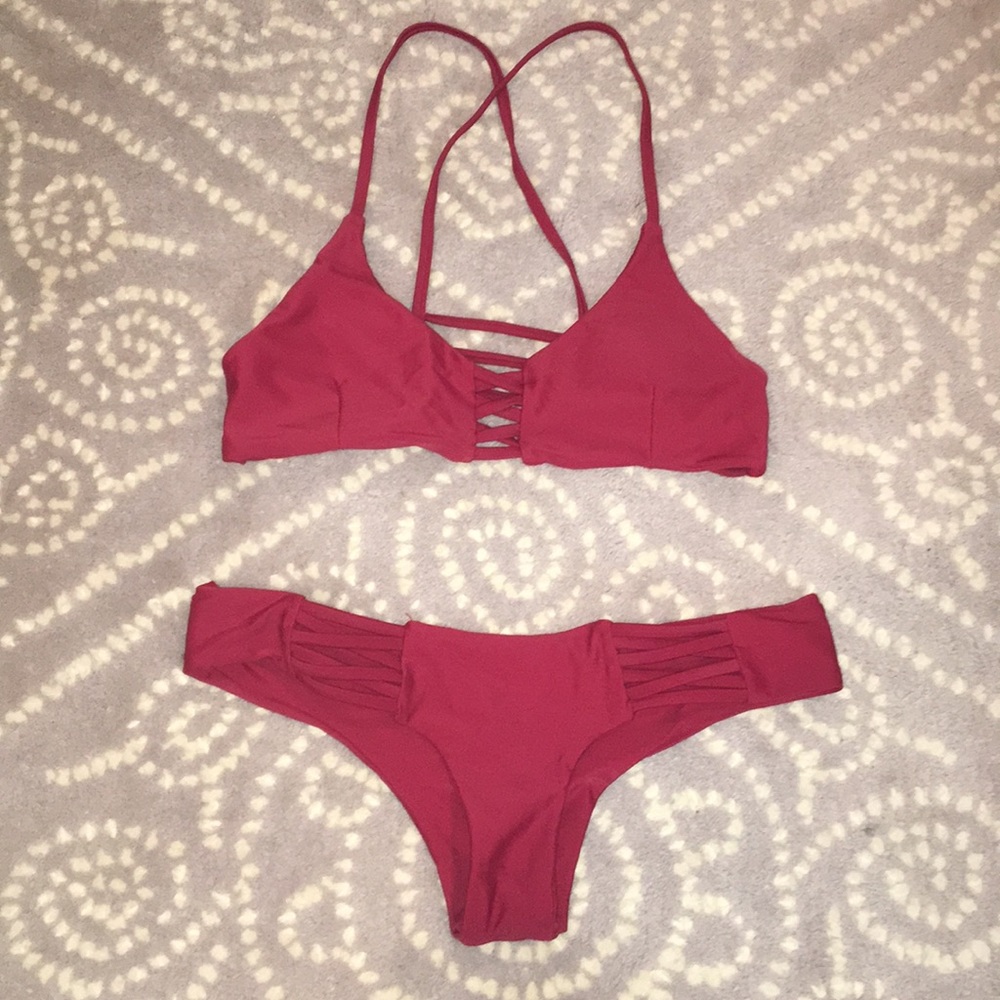 Wine bikini set